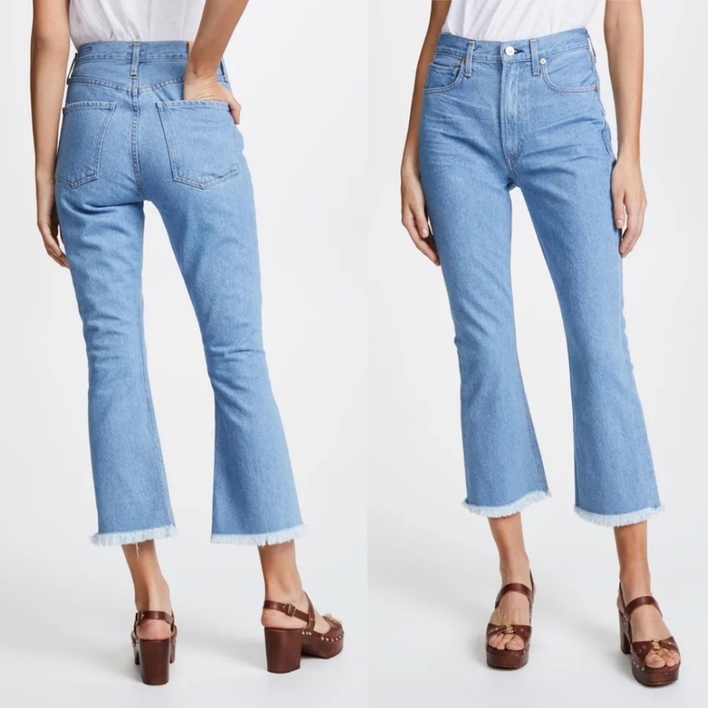 Citizens of Humanity Estrella Fray High Rise Ankle Flare Day Trip Jeans Size 29